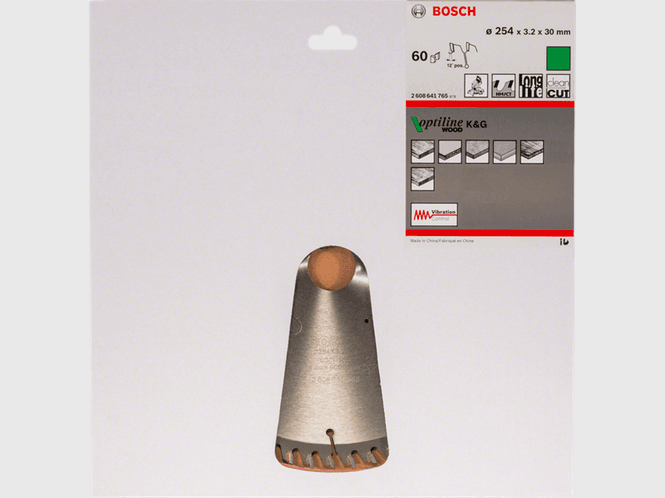 Hovedbilde Bosch Sirkelsagblad Optiline 60T Ø254x3,2x30mm