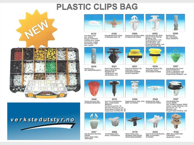 Hovedbilde Sidepanel klips kit 600 deler 9538