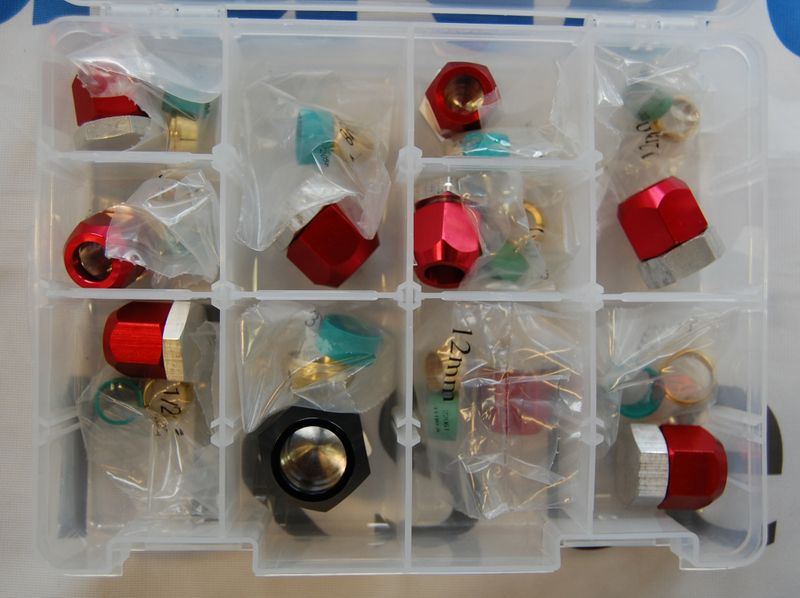 Blokkerings sett for AC rør. Line terminal SAE / Metrisk 10 pack