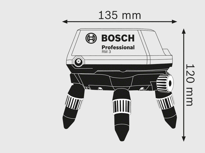 Hovedbilde Bosch Dreieholder for linjelaser. Motorisert RM3