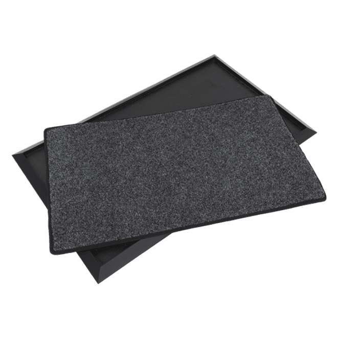 Hovedbilde Gummimatte med løs dørmatte 450x750mm DRM01