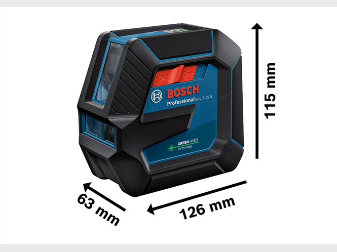 Hovedbilde Bosch Linjelaser grønn GLL 2-15/LB10/Clip/ Koffert