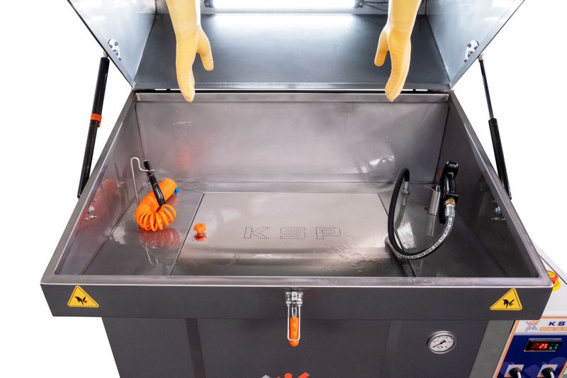 Manuell delevasker med høytrykk i lukket kabinett HPWM1100-AC