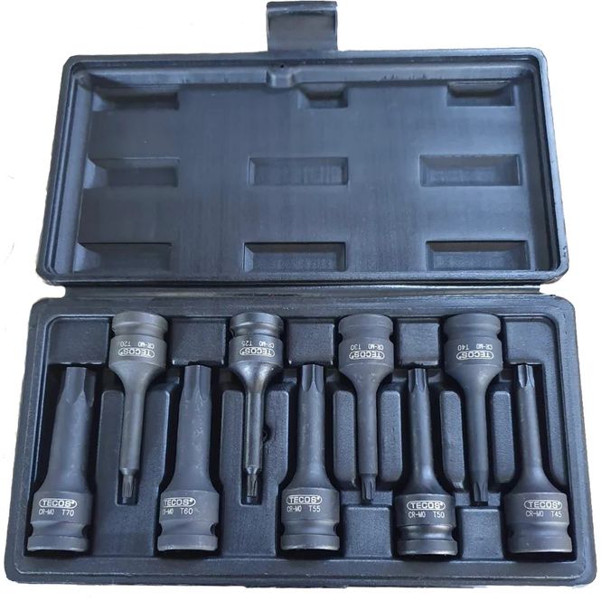 Hovedbilde Kraftpipesett lange Torx T20-T70 1/2