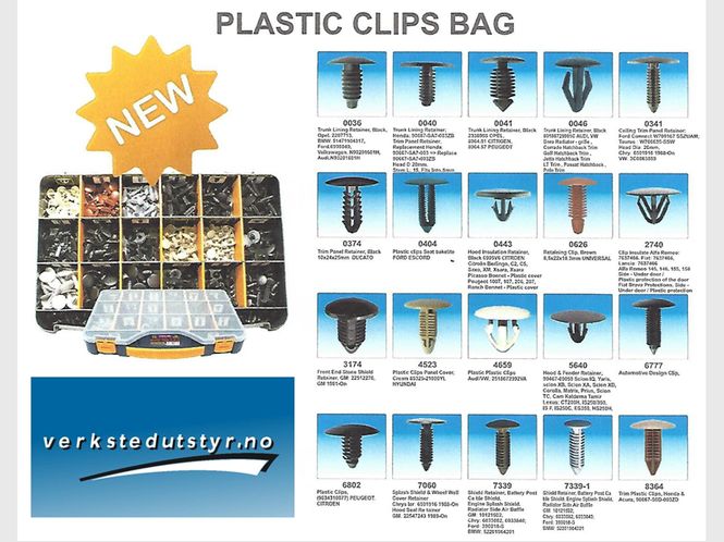 Hovedbilde Plastikk klips kit 600 deler 9537